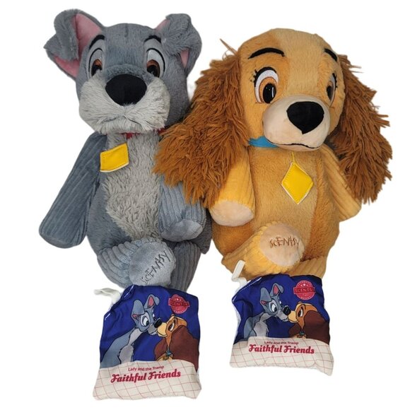 Scentsy Buddy Disney Lady and the Tramp TRAMP & LADY Plush (2 Scent Packs) - Picture 1 of 10